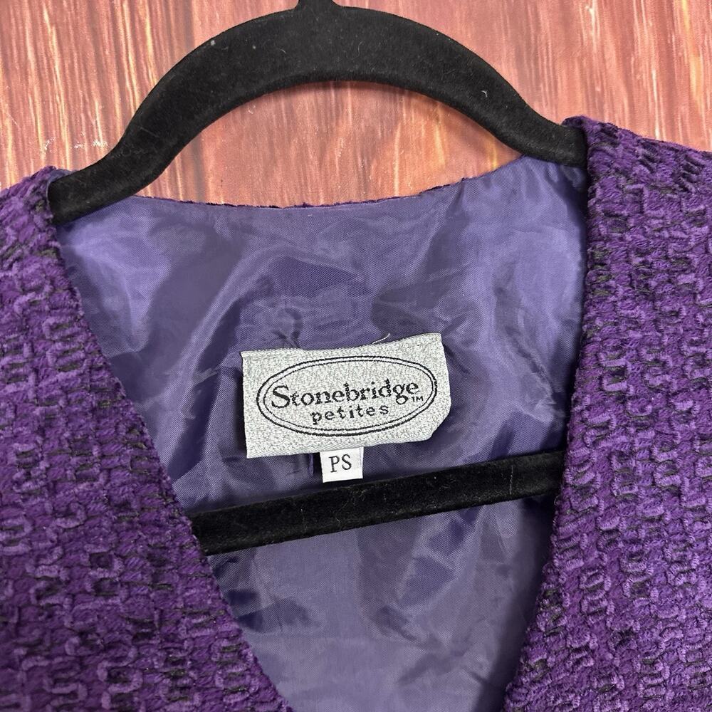 VTG Stonebridge Purple Button Front Vest Top Western Rodeo Womens Size PS Small - Picture 4 of 7